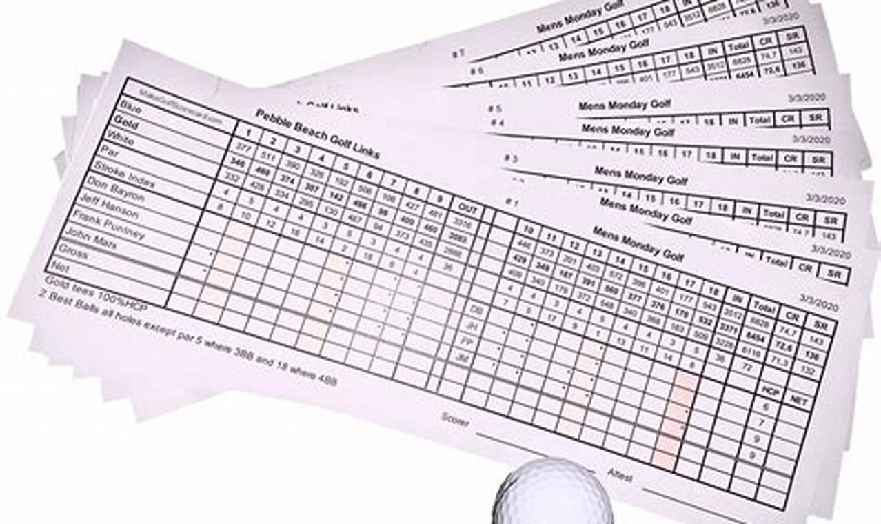 Golf Scorecard Template Excel: Track and Improve Your Game