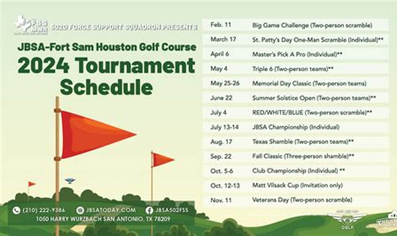 Golf Tournament Schedule 2024