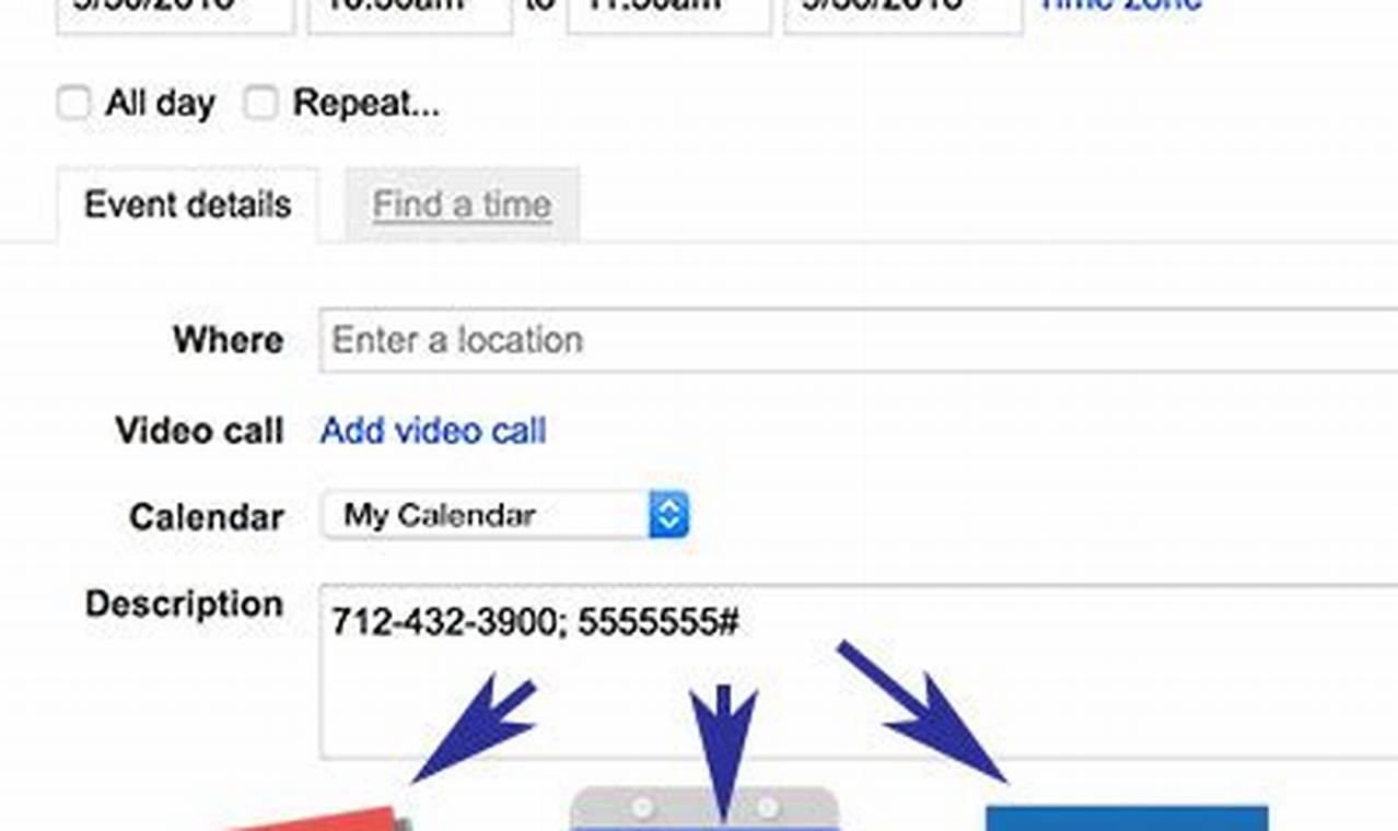 Google Calendar Call In Number