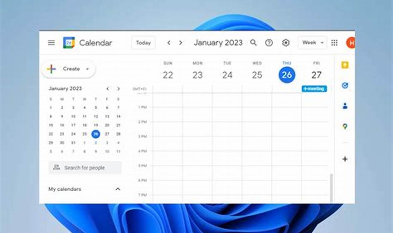 Google Calendar For Windows 11