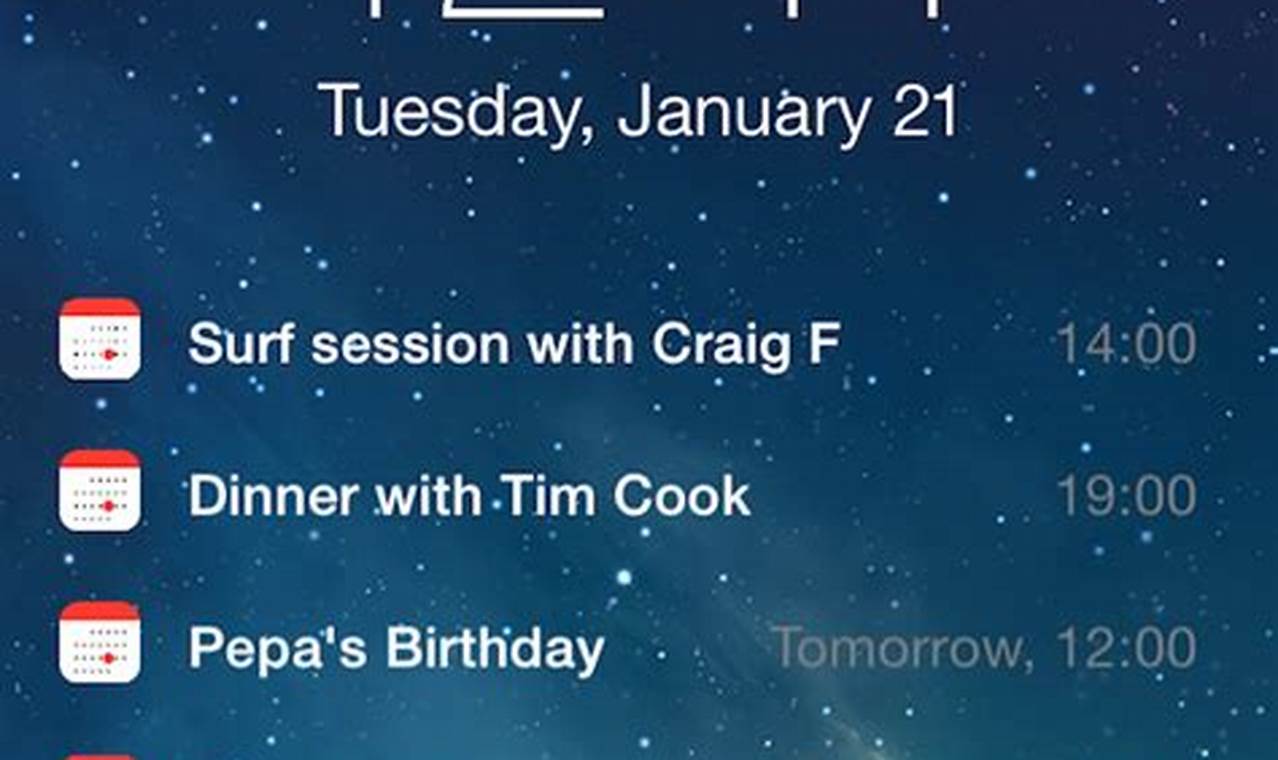 Google Calendar Iphone Lock Screen