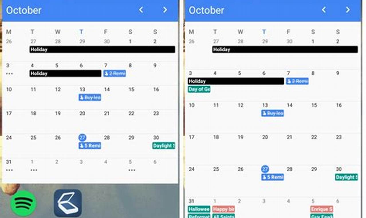 Google Calendar Widget Android Week View