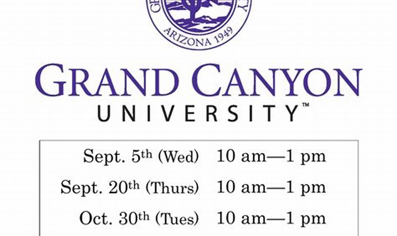 Grand Canyon University Events Calendar