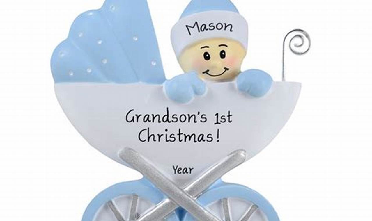 Grandson's First Christmas Ornament 2024