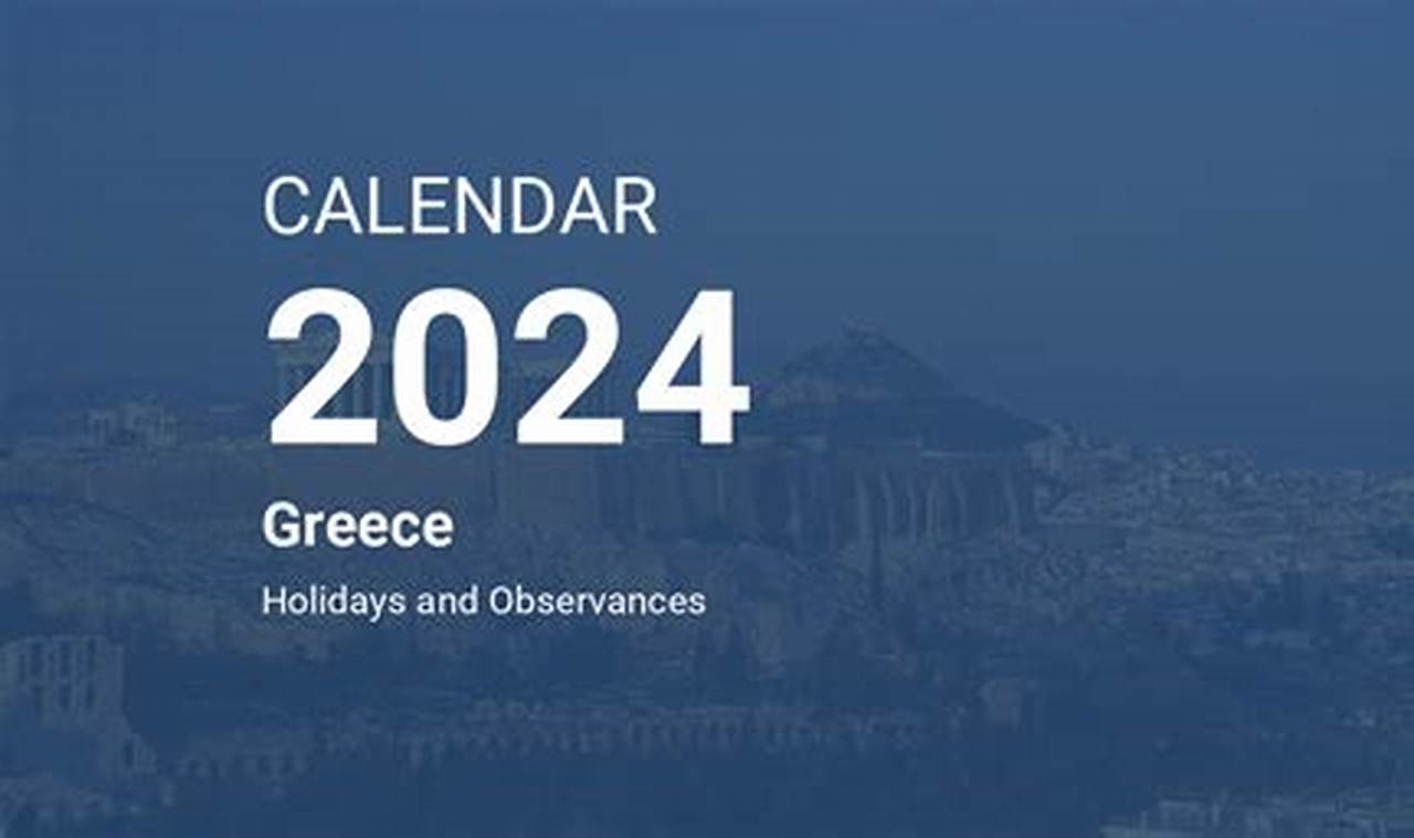 Greek Public Holidays 2024 Calendar