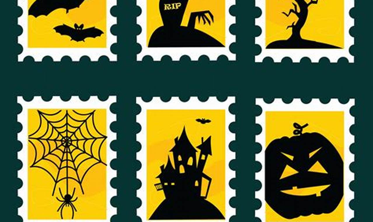 Halloween Postage Stamps 2024
