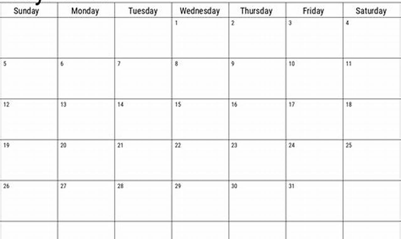 Handy Calendars 2024 May Calendar Printable Blank Calendar Template