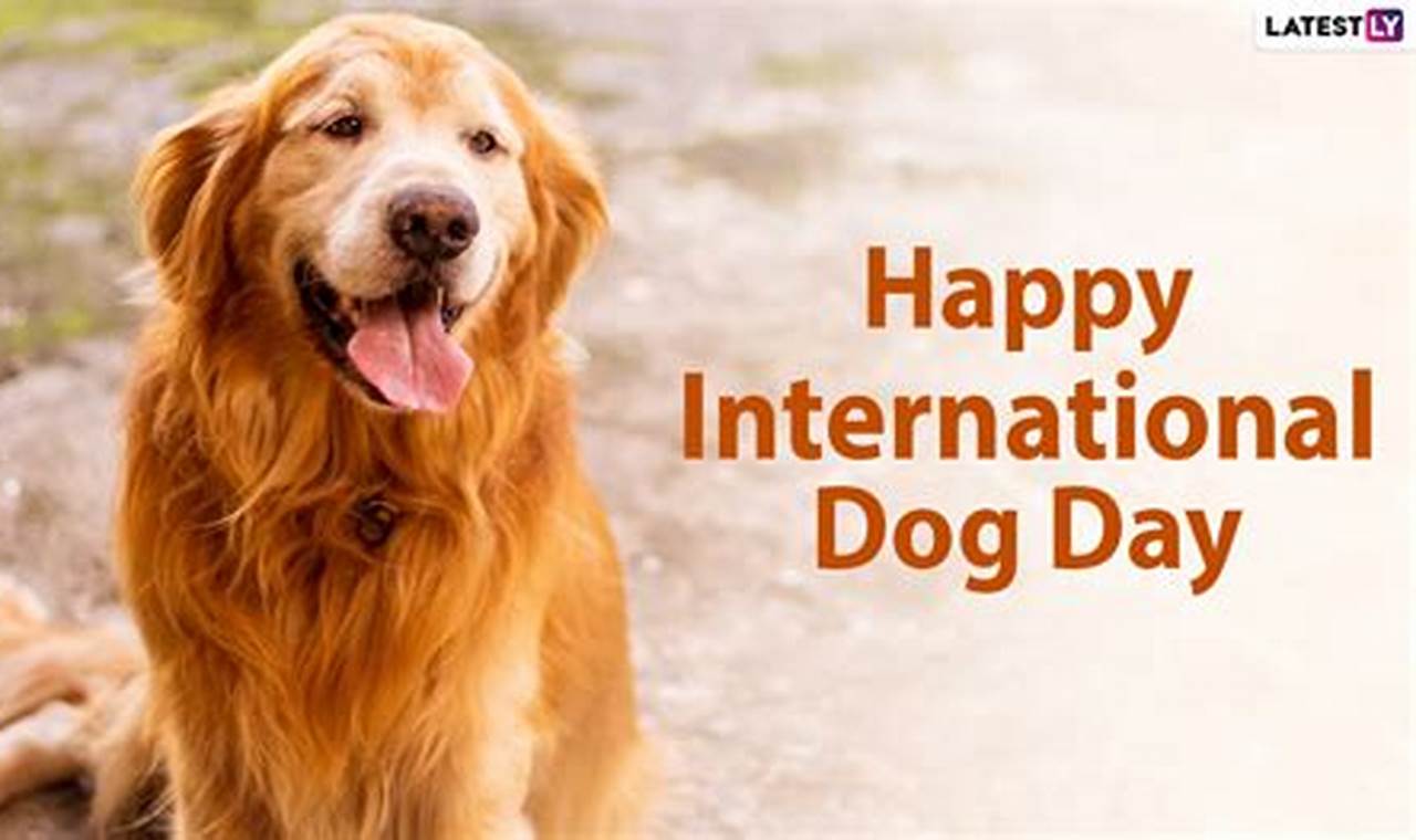 Happy International Dog Day 2024 Clipart
