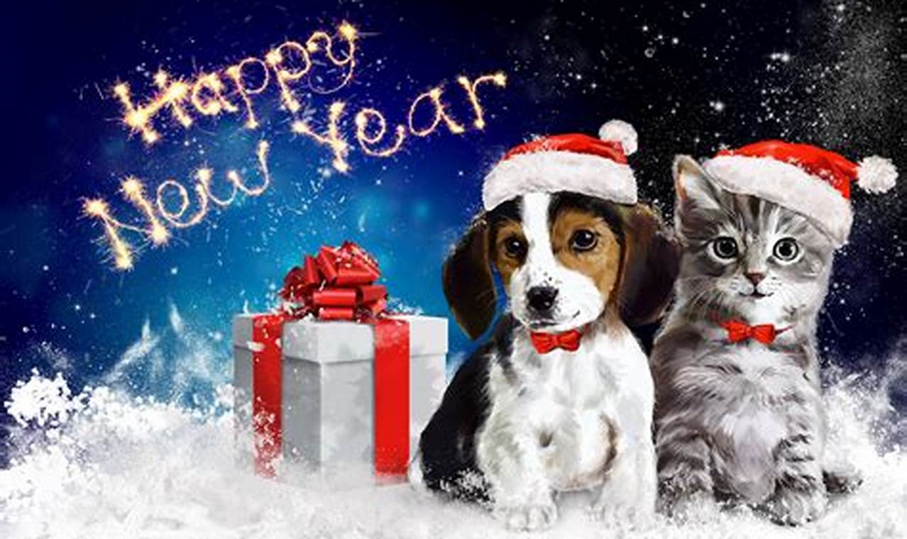 Happy New Year Cats 2024