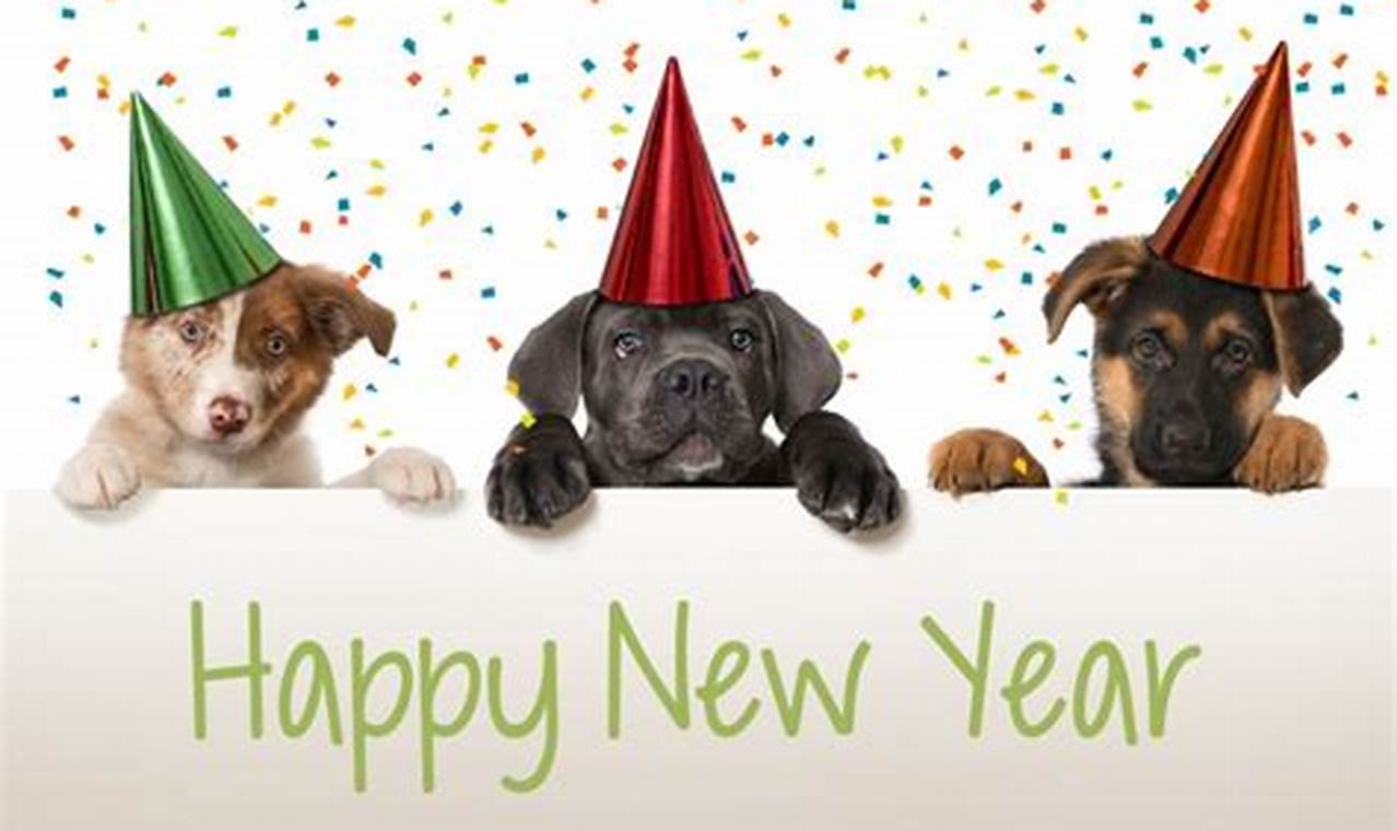 Happy New Year Dogs 2024