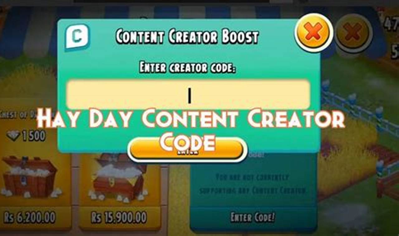 Hay Day Content Creator Code 2024