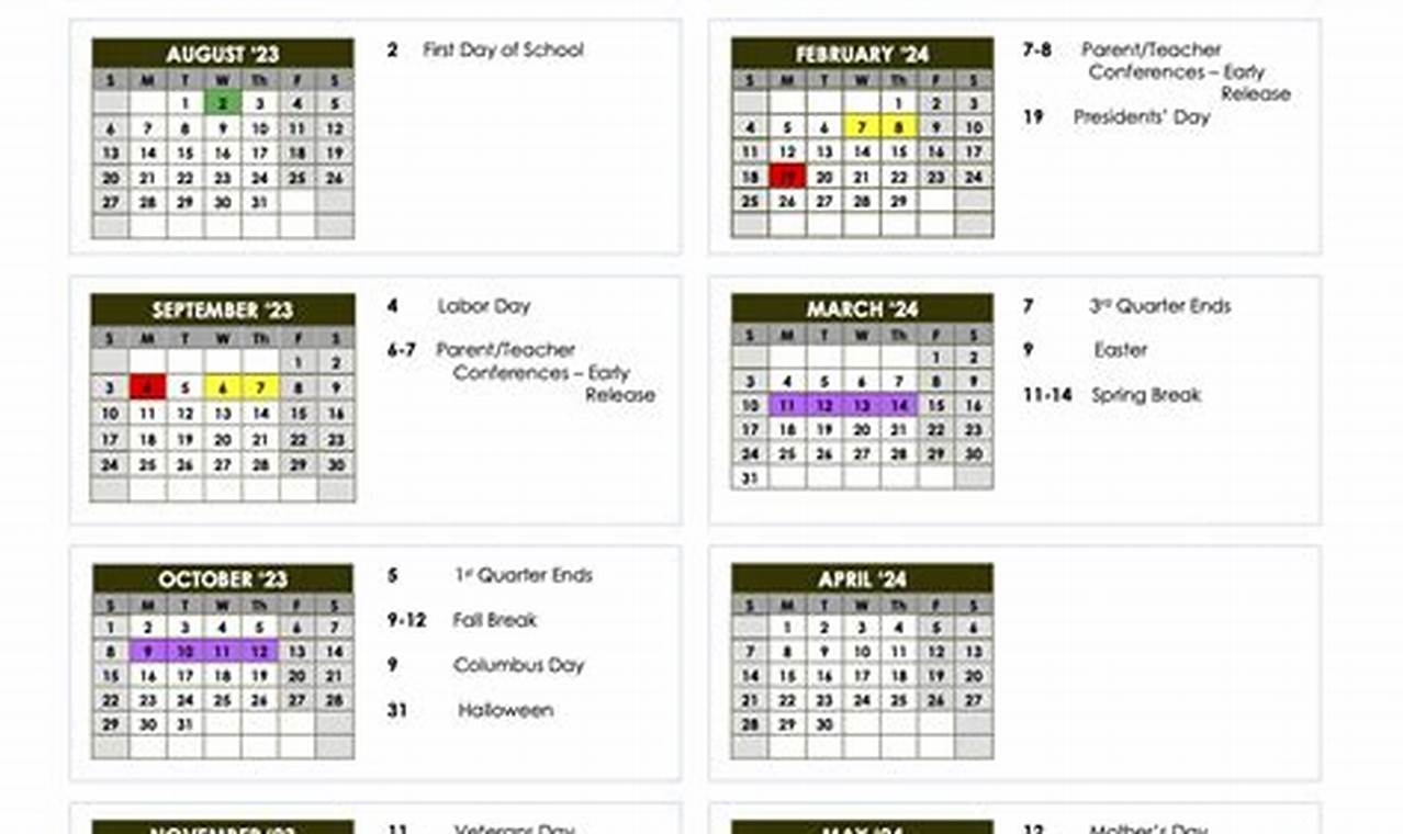 Heritage School Calendar 2024