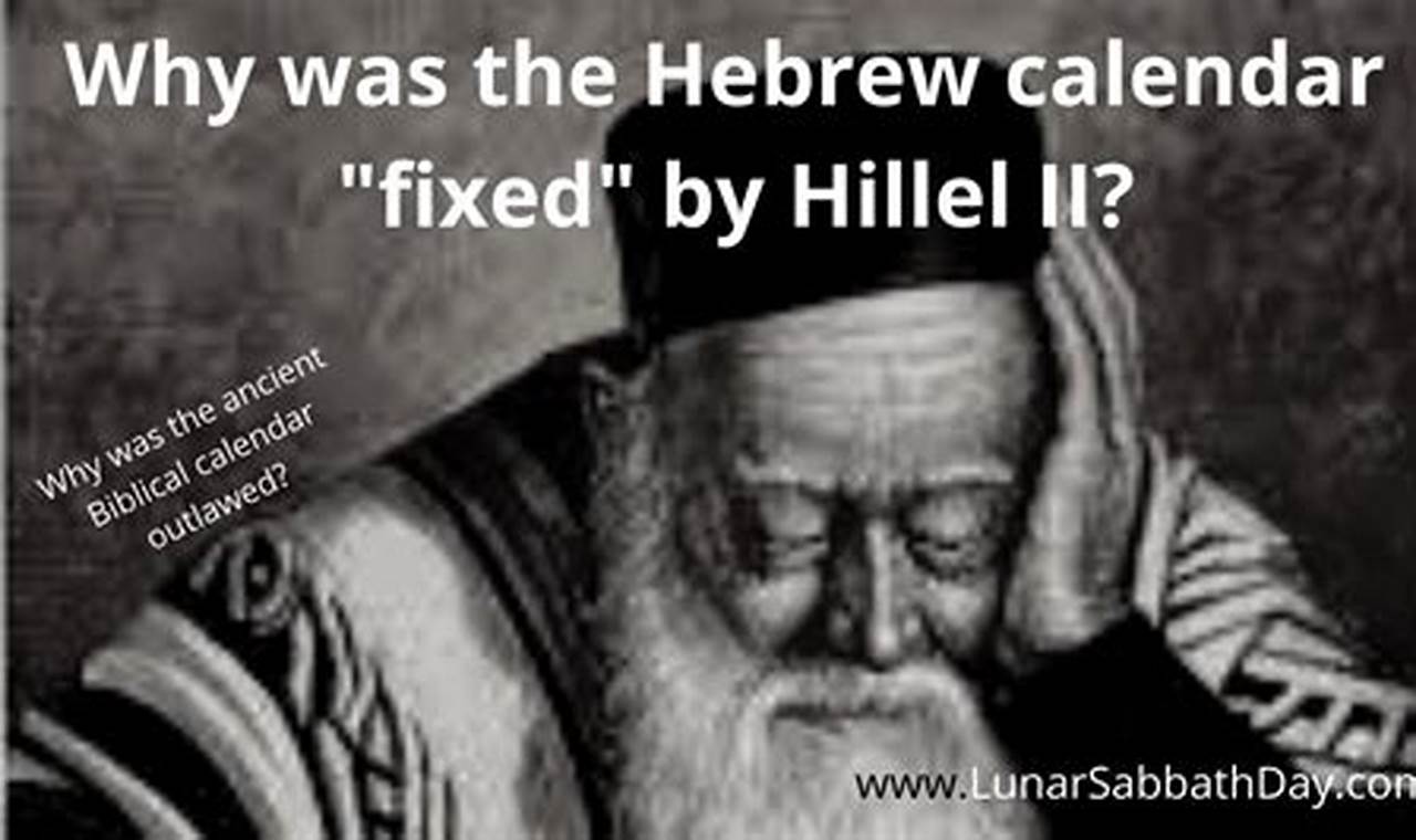 Hillel Ii Hebrew Calendar