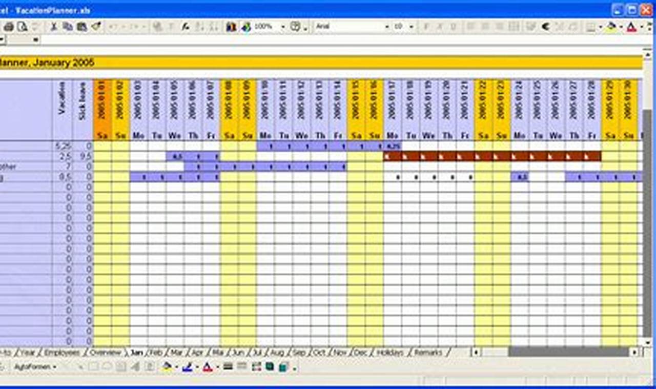 Holiday Excel Template 2024