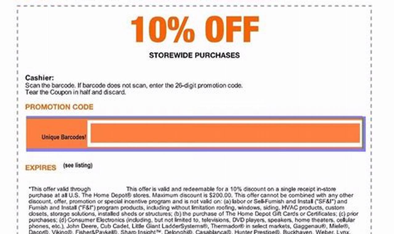 Home Depot Promo Codes February 2024 Ad