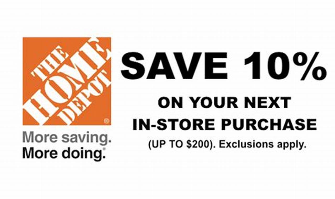 Home Depot Promo Codes January 2024