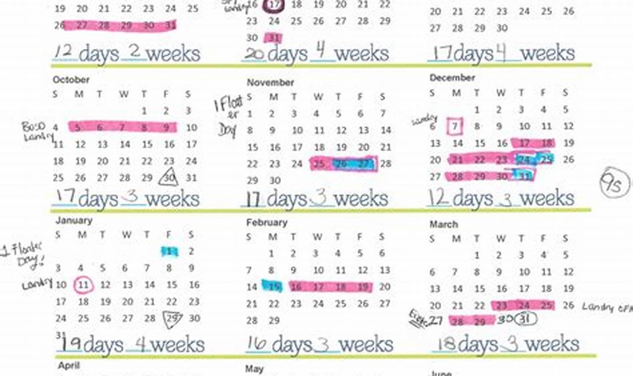 Homeschool Year Calendar