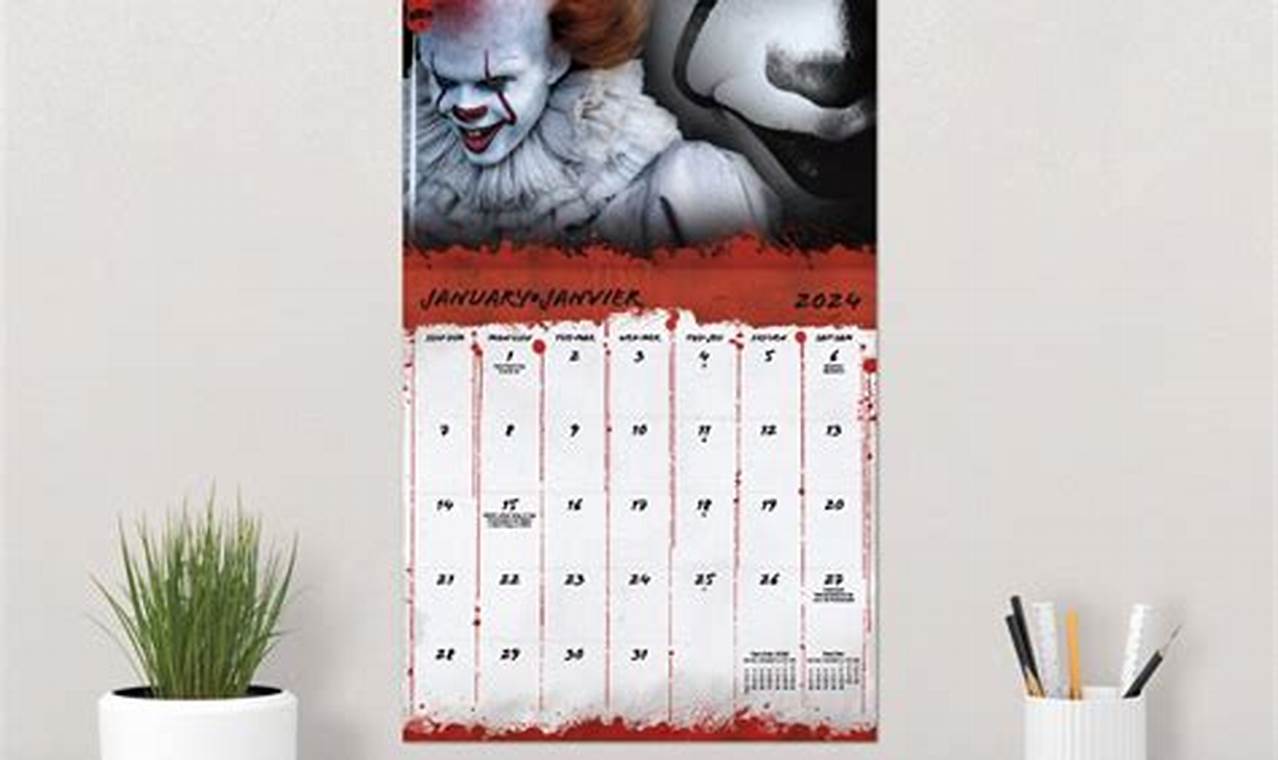 Horror Wall Calendar 2024