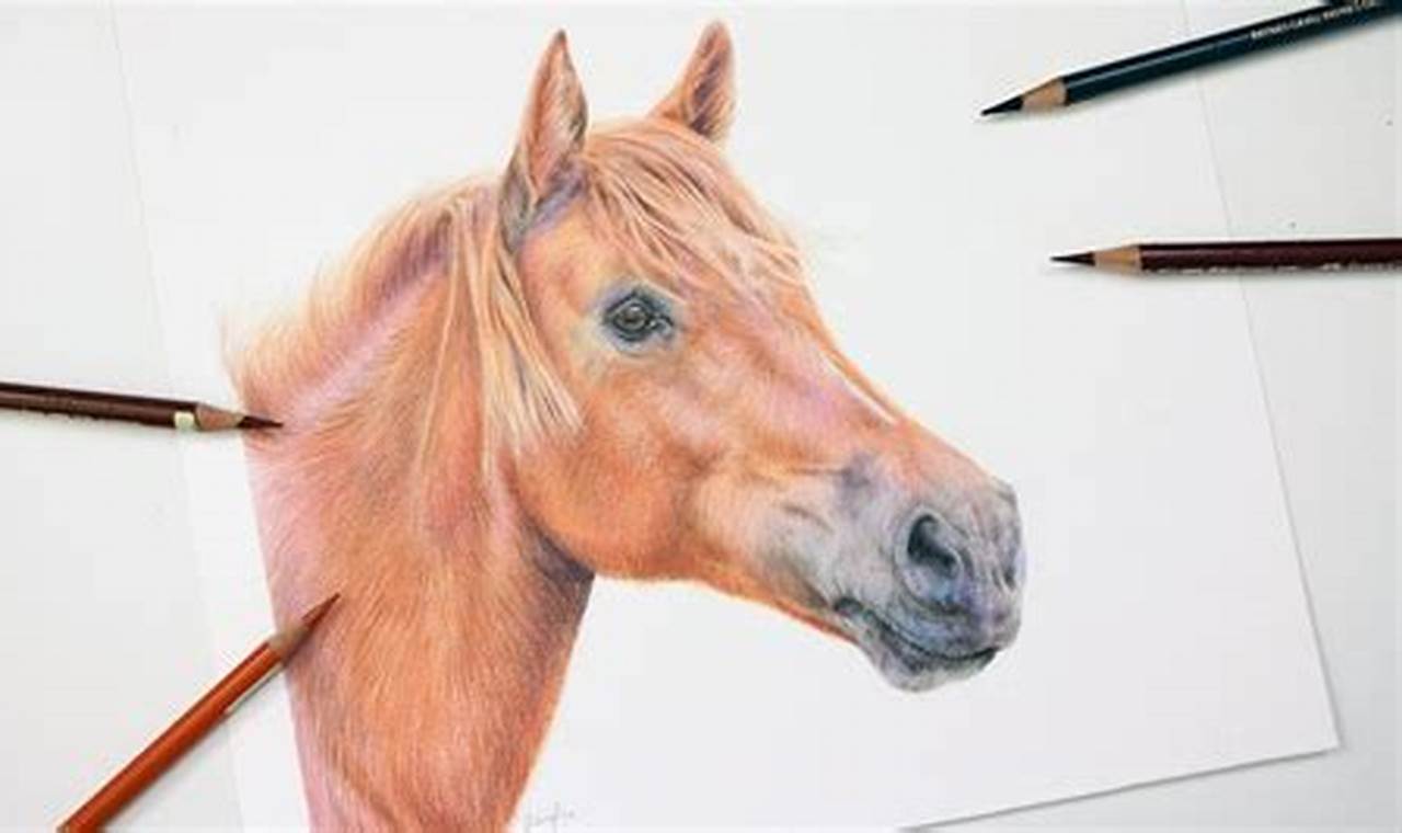 Horse Drawing with Colored Pencil: Bringing Life to the Canvas