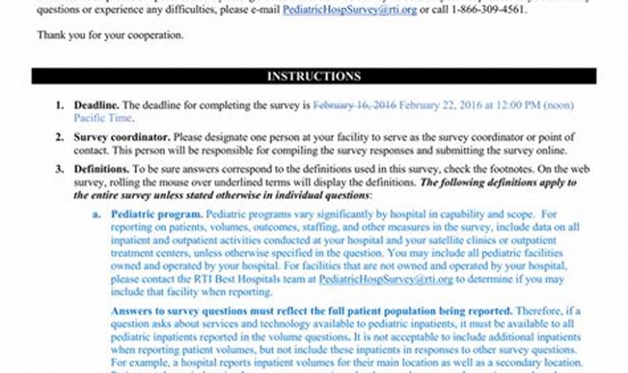 Hospital Survey Activity Guide 2024
