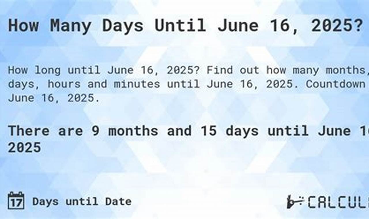 How Many Months Until June 2024