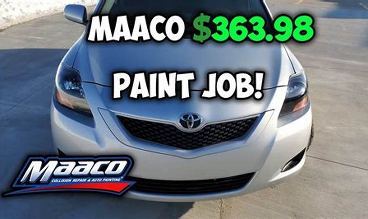 How Much Is A Maaco Paint Job 2024