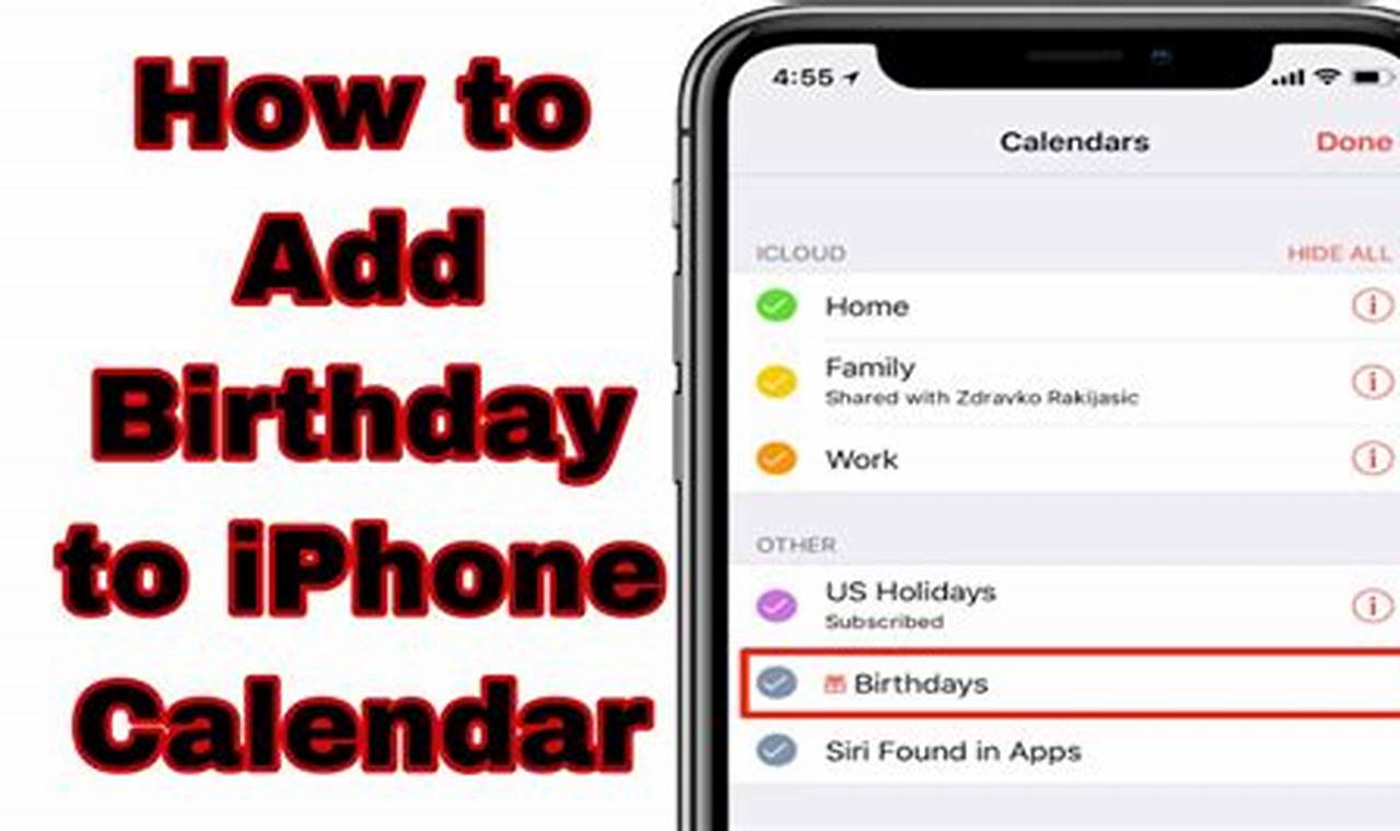 How To Add Birthday To Iphone Calendar Without Contact