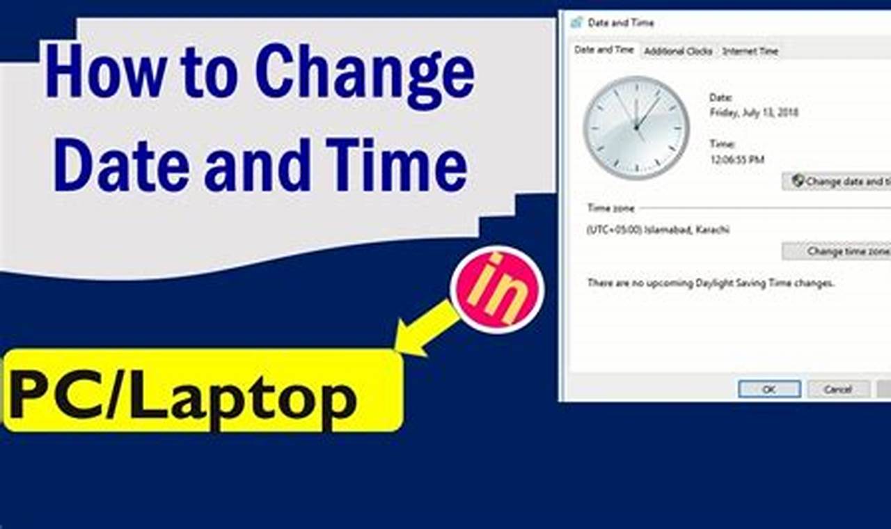 How To Change Calendar Date In Laptop