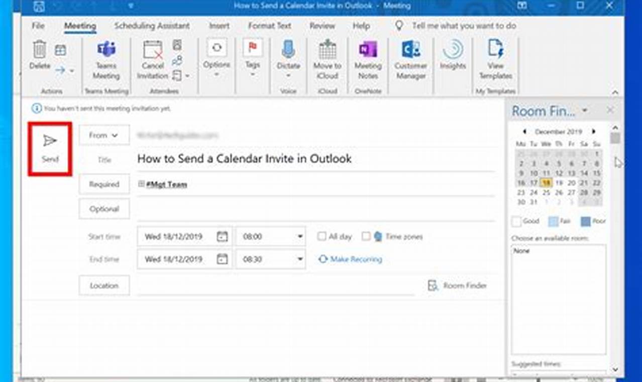 How To Create A Calendar Invitation In Outlook