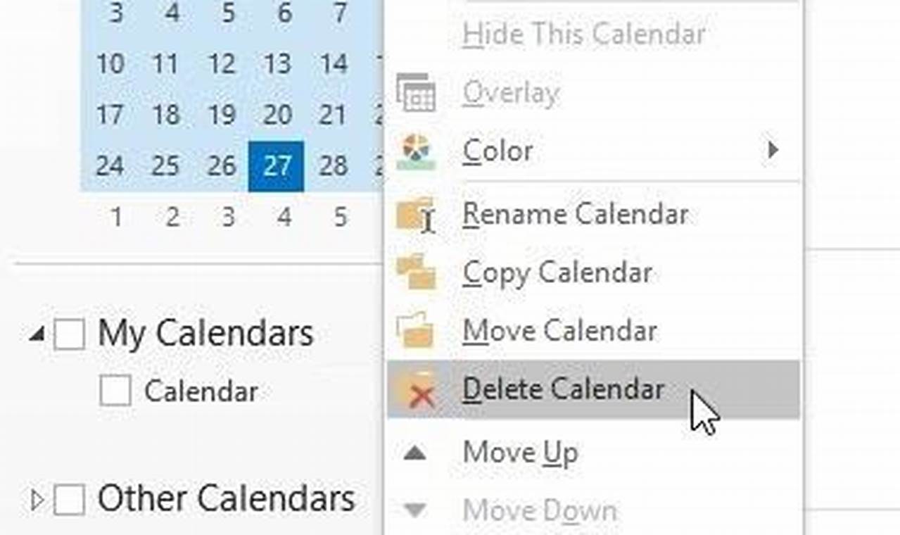 How To Delete Things On Calendar