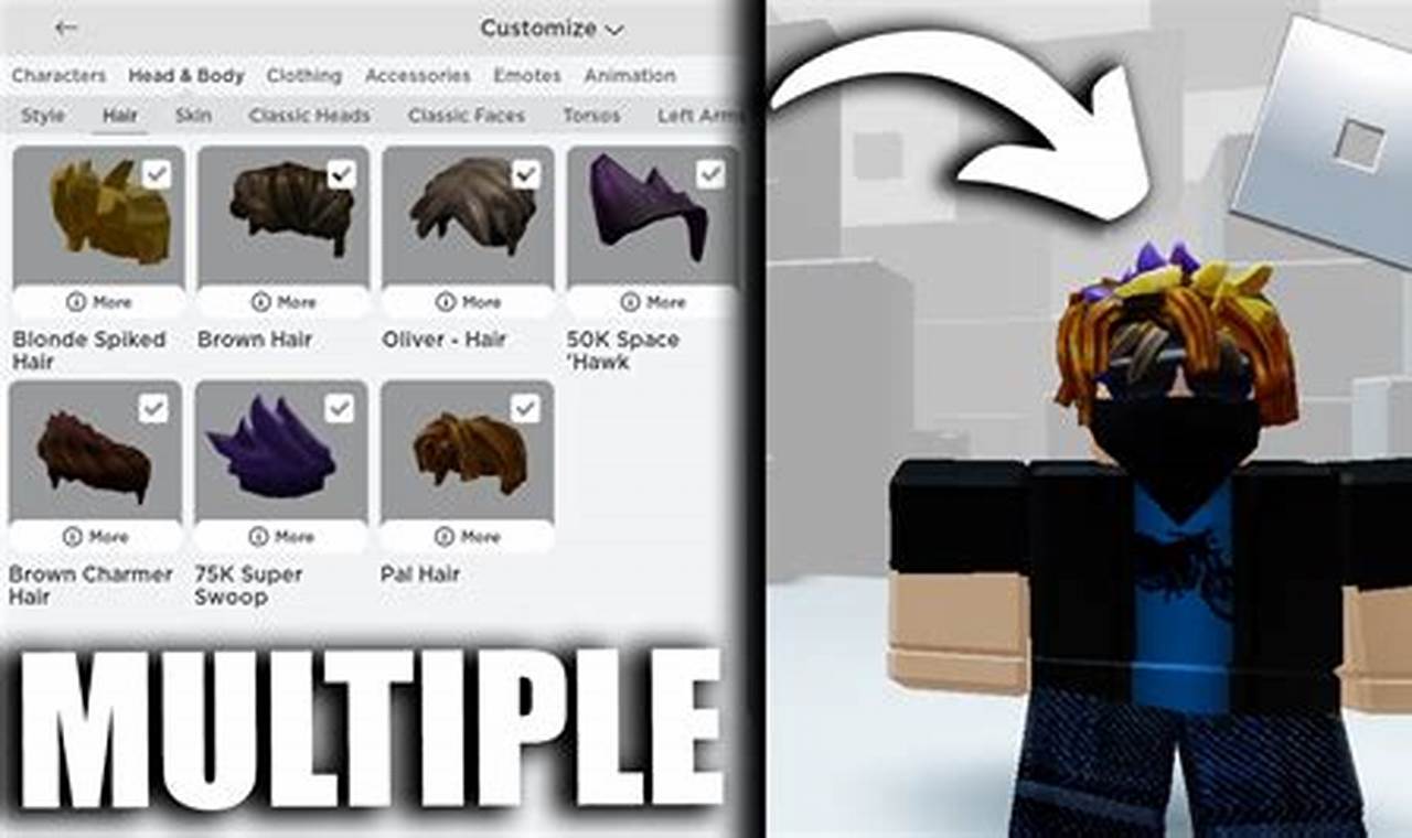 How To Do 2 Hairs On Roblox 2024