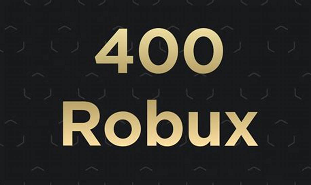 How To Get 400 Robux For Free 2024