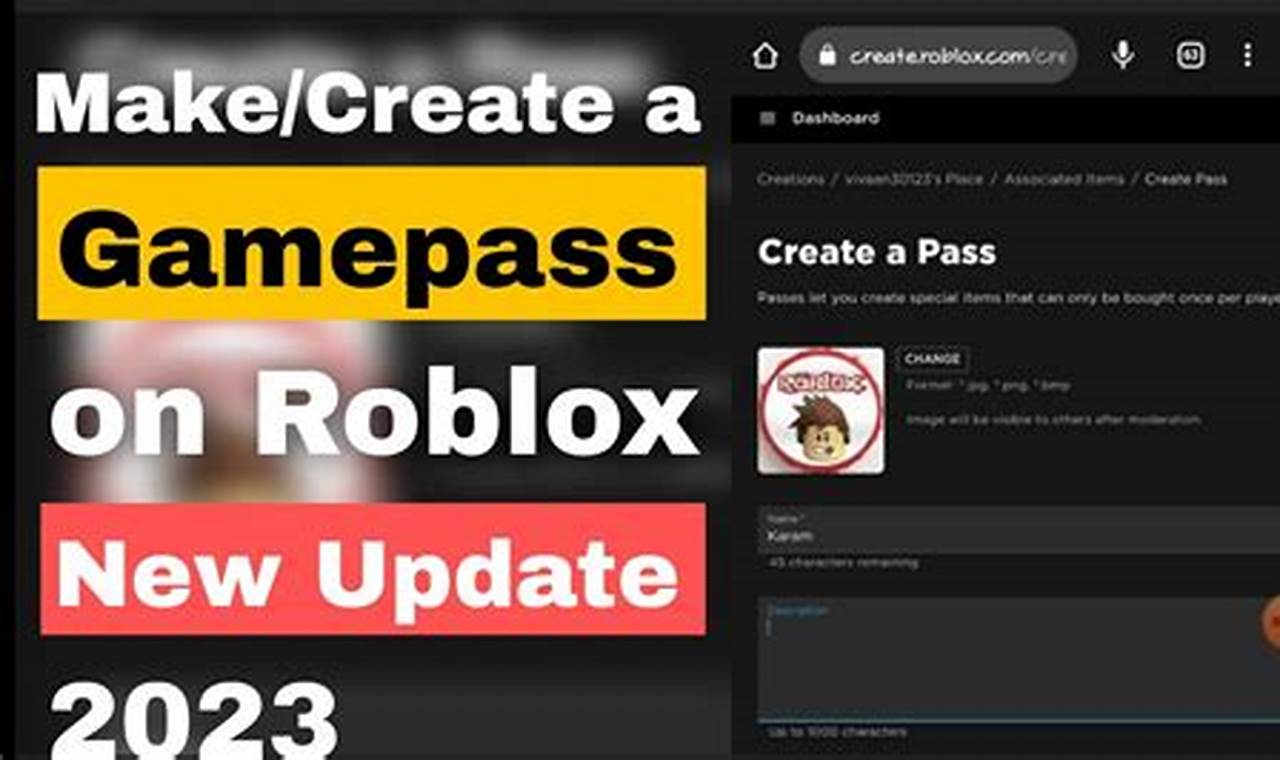 How To Make Gamepass In Roblox 2024