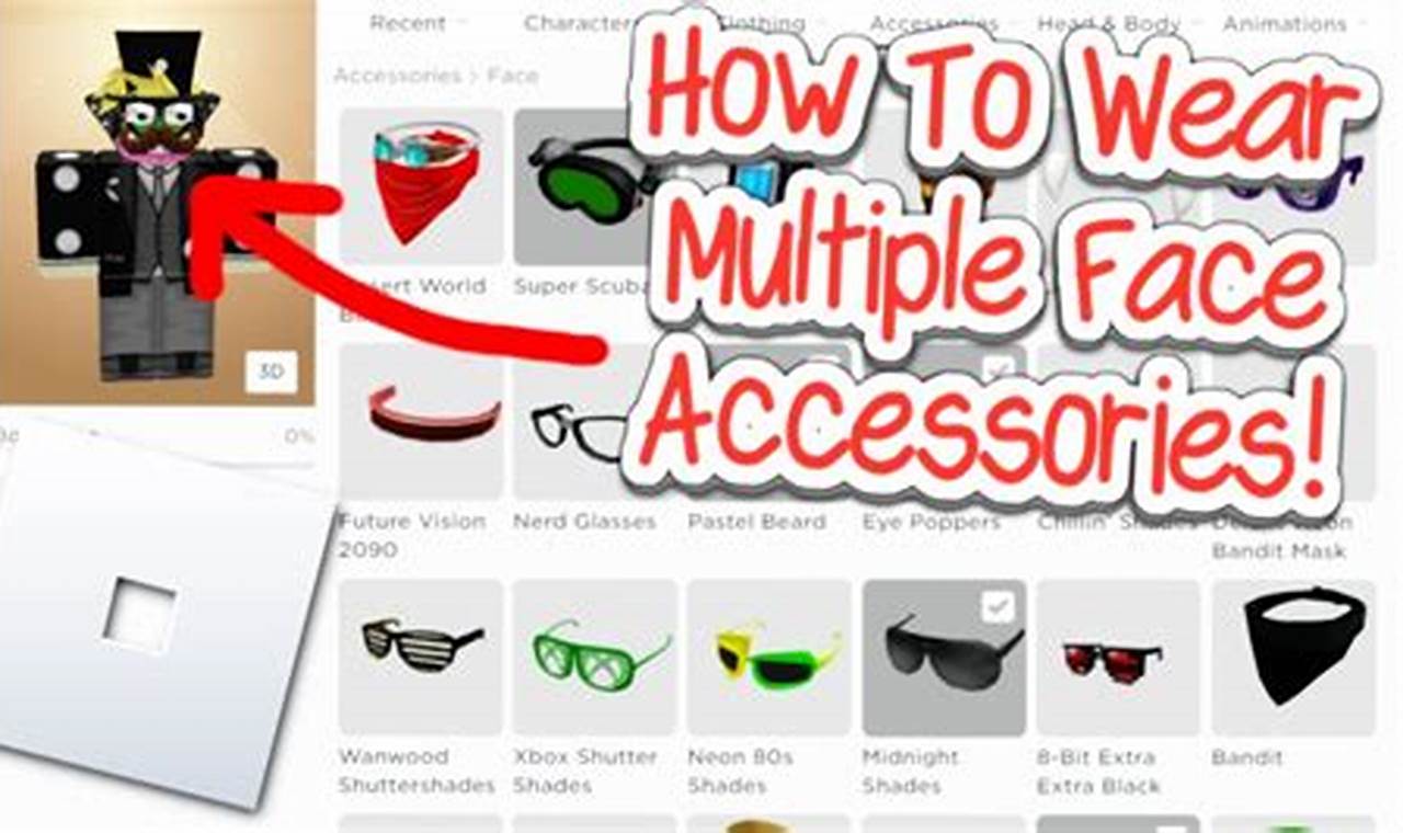 How To Put On 2 Face Accessories Roblox 2024