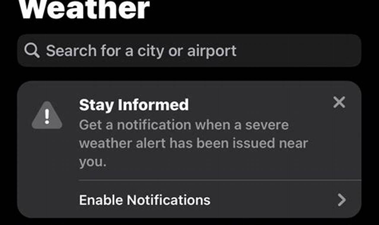 How To Set Up Weather Alerts On Iphone