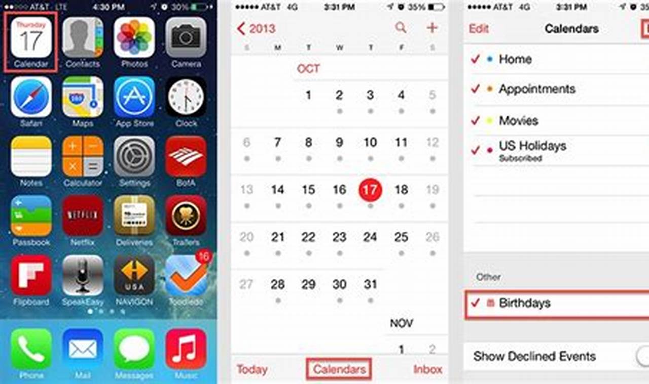 How To Use Birthday Calendar On Iphone