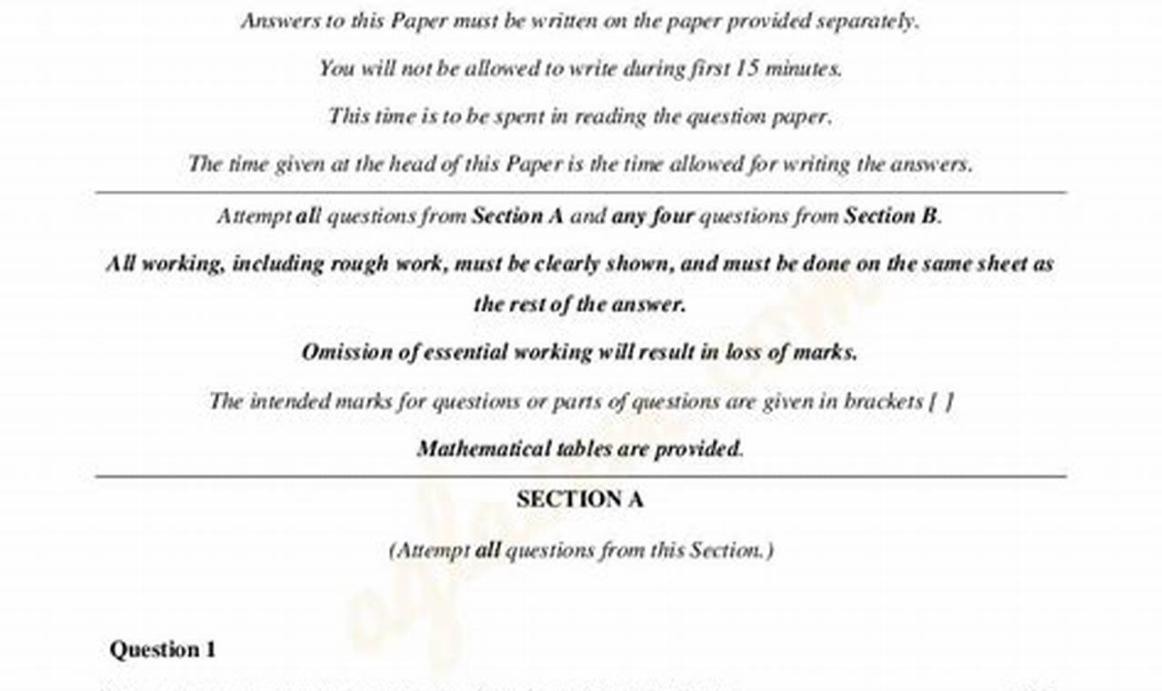 Icse Maths Specimen Paper 2024 Solved