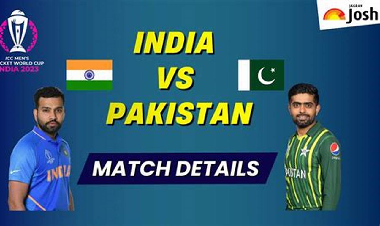 Ind Vs Pak World Cup 2024 Time