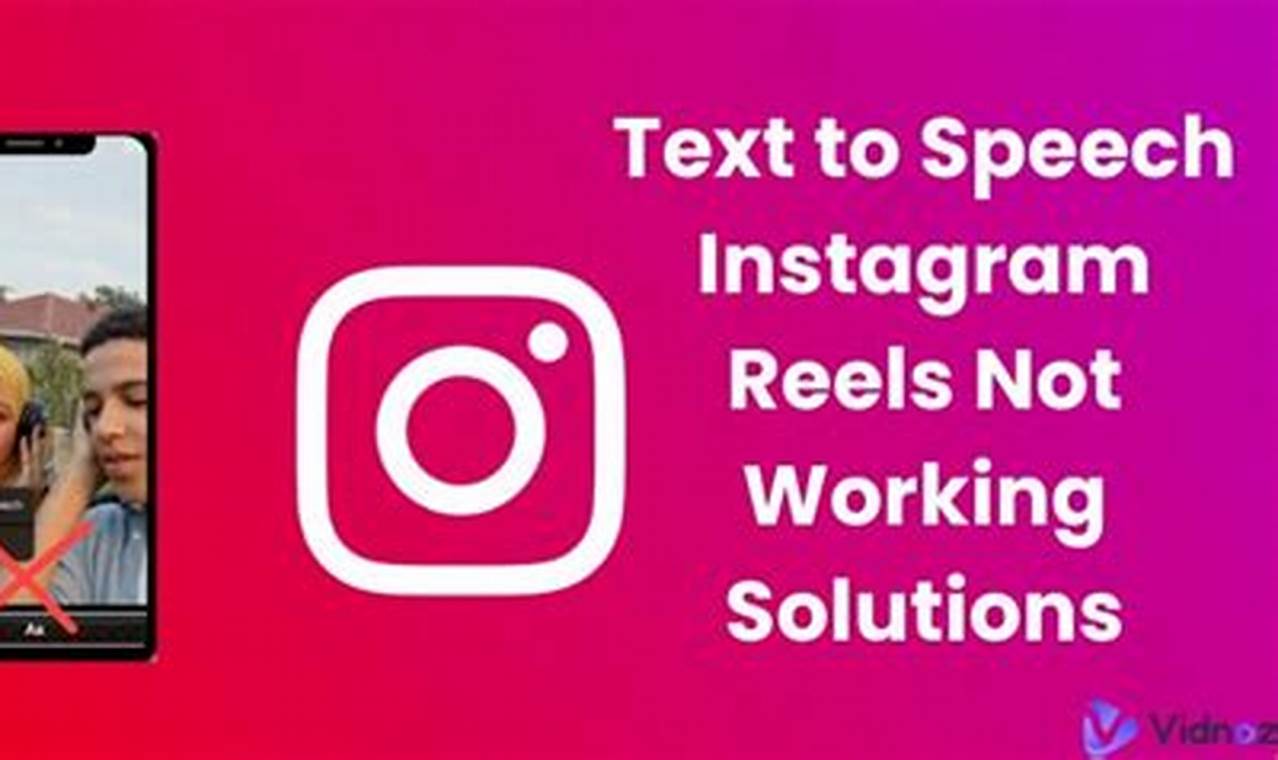 Instagram Text To Speech Not Working 2024