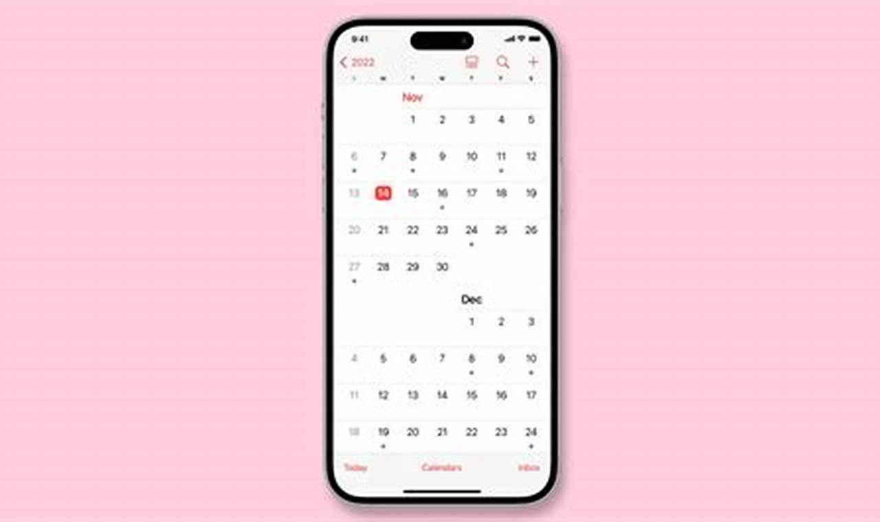 Iphone 8 Calendar