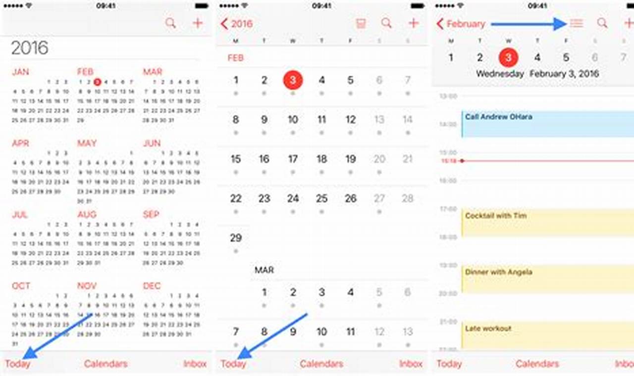 Iphone Calendar How To See All Events