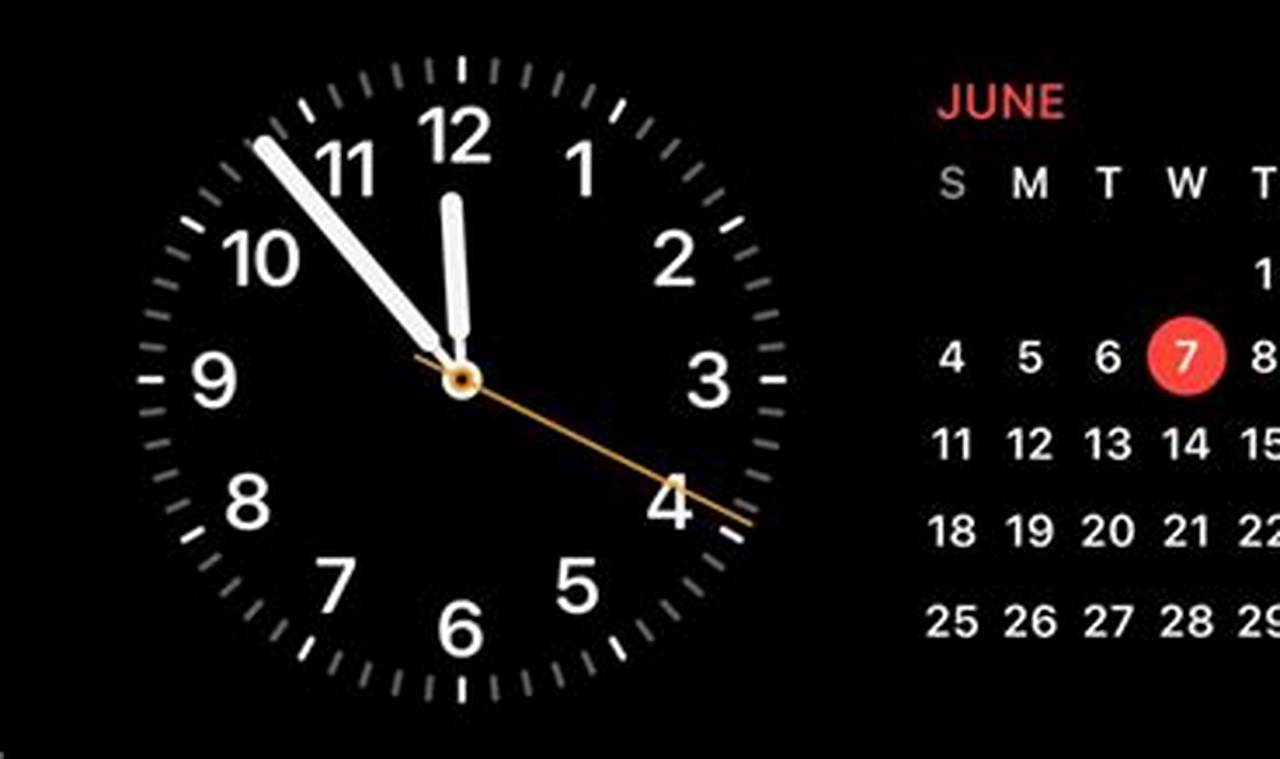 Iphone Lock Screen Clock And Calendar