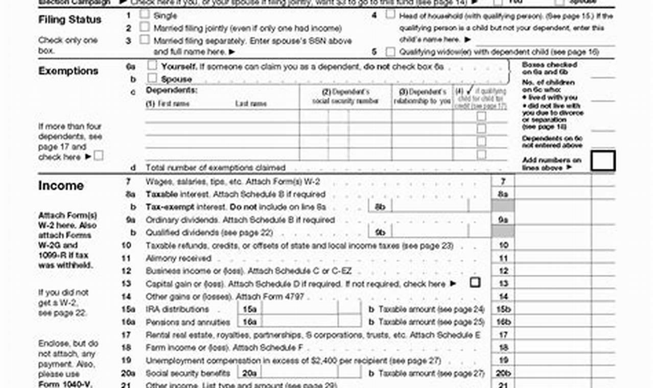 Irs 1040 Tax Forms 2024