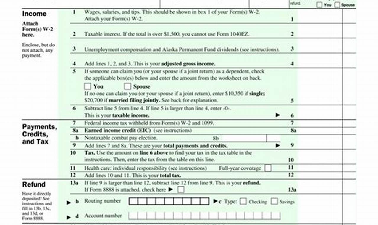 Irs Form 1040 2024