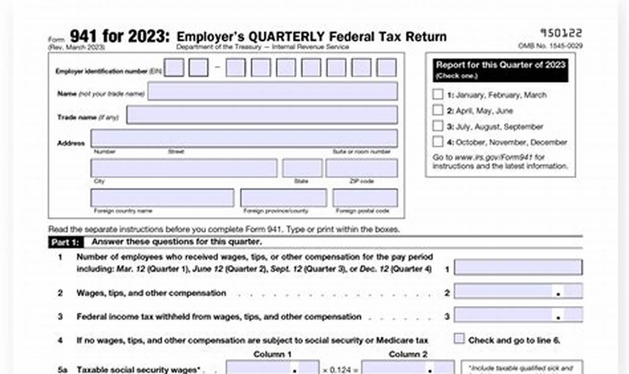 Irs Form 941 Instructions 2024