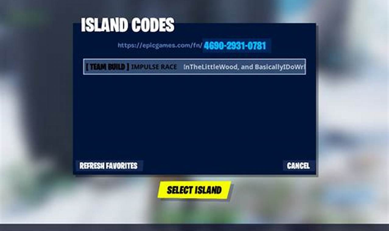 Island Code Fortnite 2024