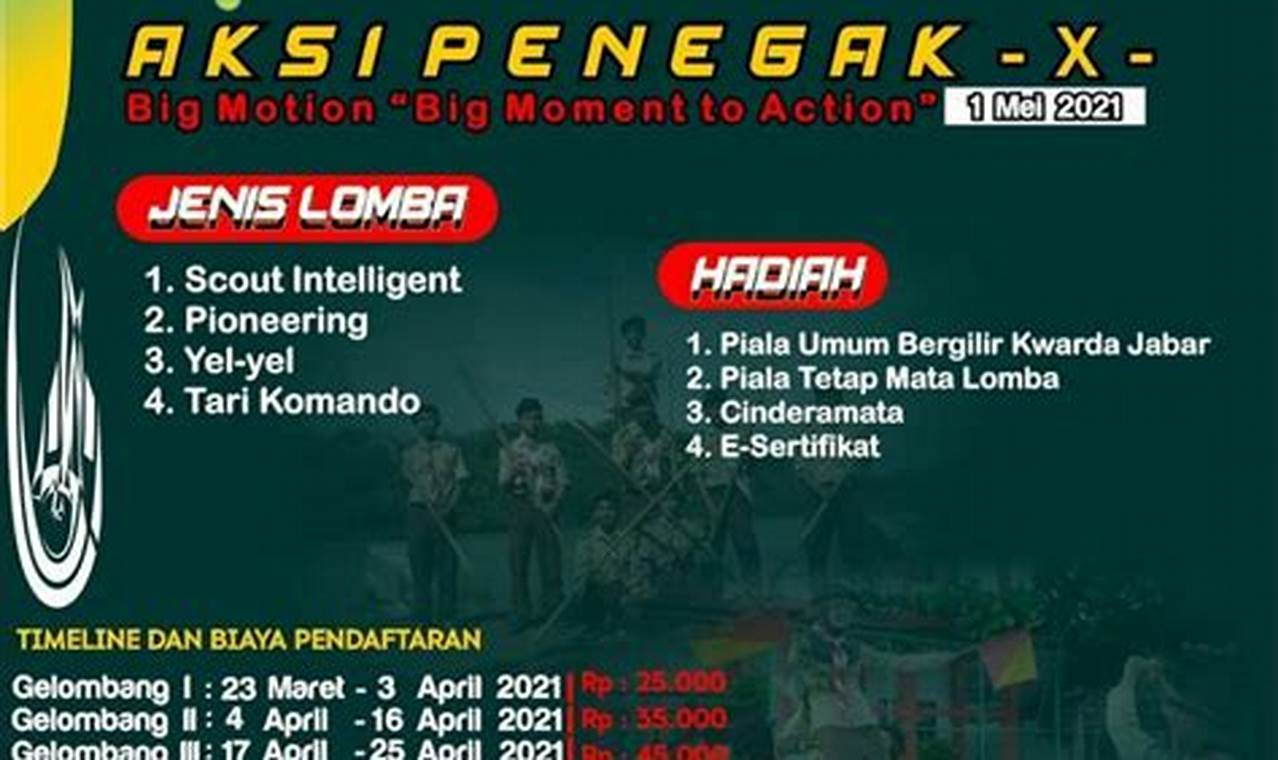 Jadwal lomba pramuka penegak 2023