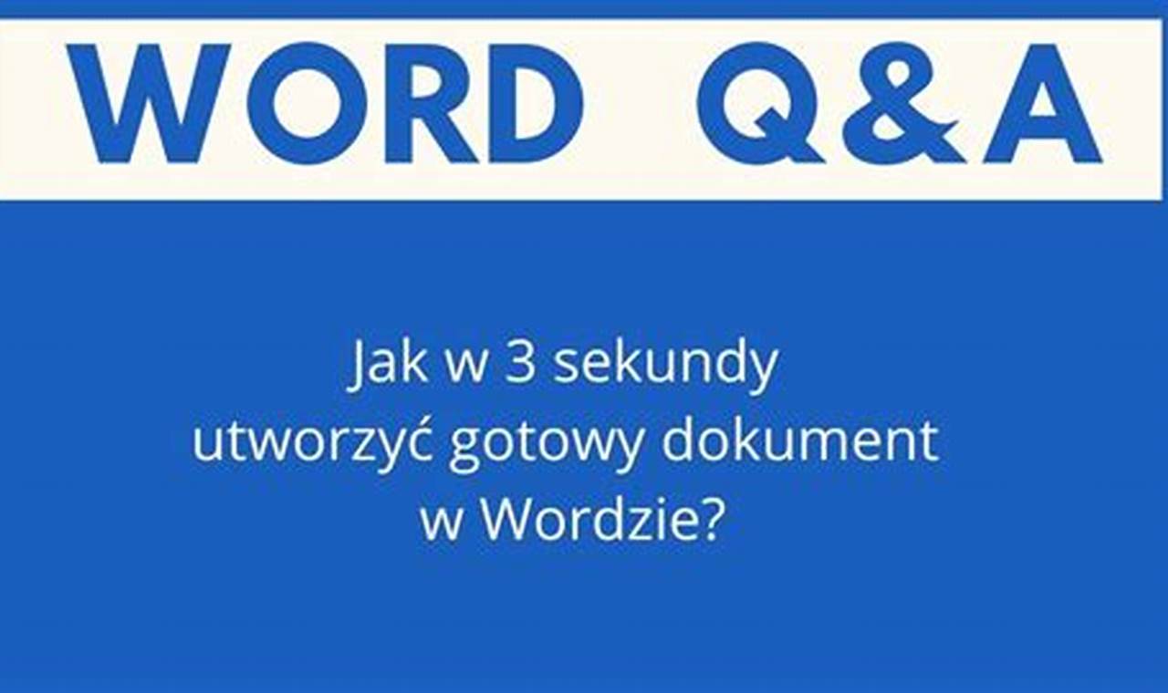 Jak Oznaczyć Dokument Jako Draft W Wordzie