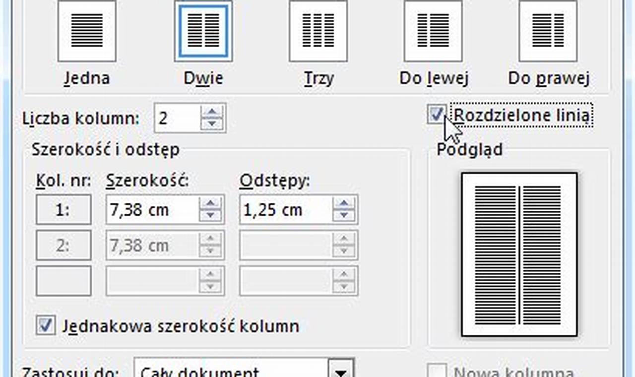 Jak Zrobić Dokument Z Dwoma Kolumnami Tekstu