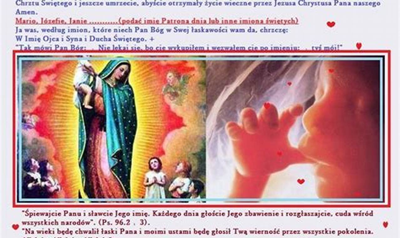 Jan Paweł Ii Dokument Wyjaśniający Chrztu Dzieci Nienarodzonych